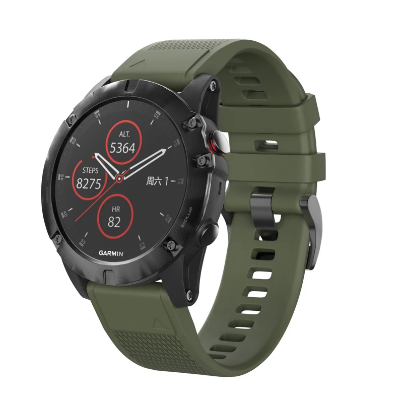 

26mm Silicone Wrist Strap Watch Band Quick Release for Garmin Fenix 3 5 5X Plus