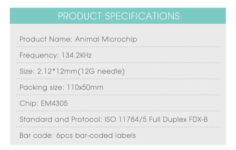 ISO Икар RFID чип 2 * мм 12 мм X шт. 10 шт. стерильные Вакуумный шприц животных Id инжектор Ветеринарные Поставки