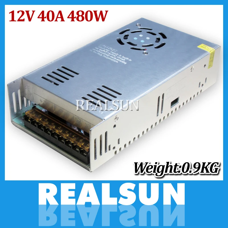 

New 12V 40A 480W Switch Power Supply Driver Switching For LED Strip Light Display 110V 220V