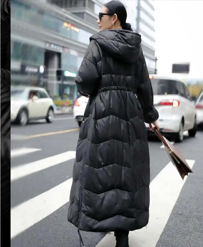 Куртка из натуральной кожи, осенне-зимнее пальто, женская одежда,, корейский стиль, уличная, из овчины, пуховик, топы, ZT3419