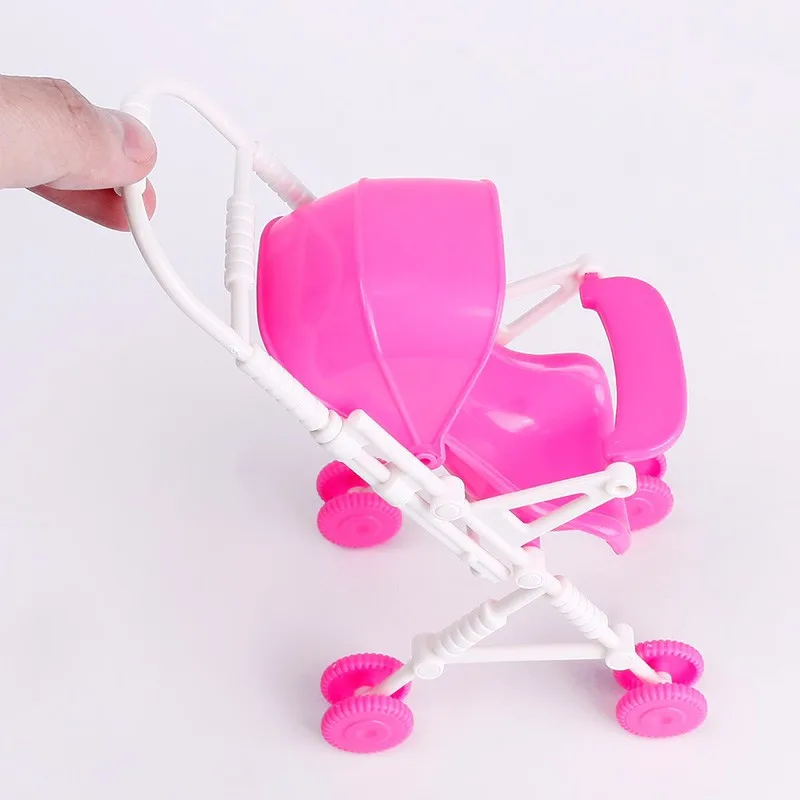 Горячая 1 шт. розовый сборки детская коляска тележка детская мебель тележки игрушки для куклы Барби Рождество подарок на день рождения