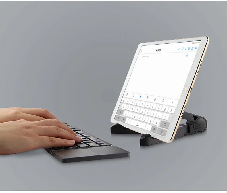 Складная Беспроводная клавиатура Мини Bluetooth складная клавиатура с тачпадом для Ipad телефона IOS Android Windows ПК планшет BT клавиатура