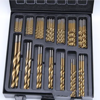

99pc Twist Bit Iron Box Wood Metal Hole Opener Straight Shank Small Twist 1.5-10mm Bit 118 Degree For Drilling Metal