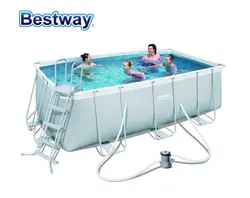 56456 Bestway 412 см * 122*201 см для Азии, Африки и Латинской Америки, мощность сталь прямоугольной рамки бассейн набор (фильтр + лестница 162 "x 79" x 48"