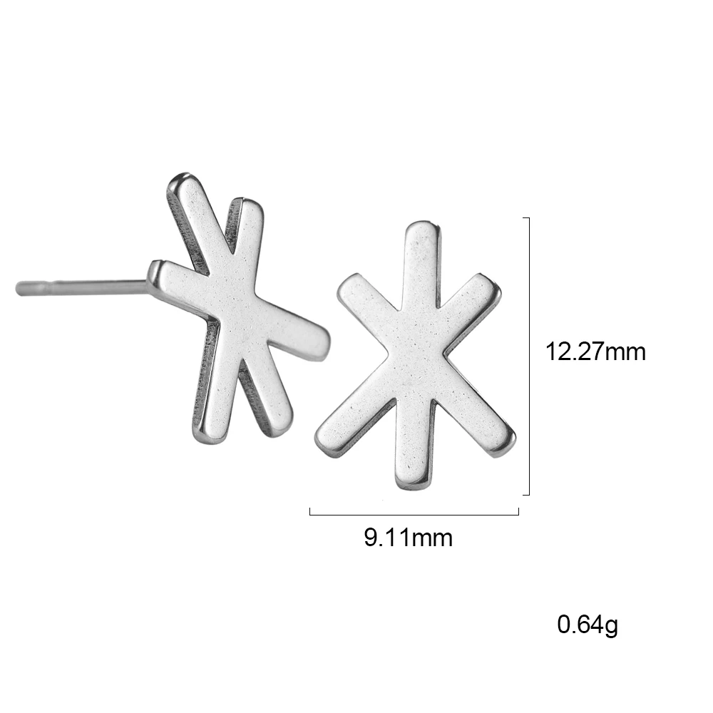 Lemegeton, маленькие серьги в виде руны викингов, серьги из нержавеющей стали, минималистичные серьги с буквами и алфавитом, серьги-гвоздики для женщин и детей, ювелирные изделия - Окраска металла: 4