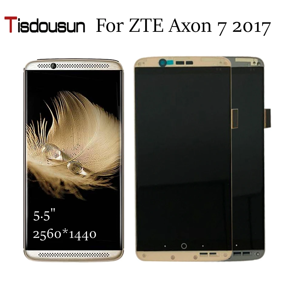 5 &quotдля ZTE Axon 7 A2017G ЖК дисплей + кодирующий преобразователь сенсорного экрана в