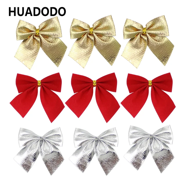 huadodo 12pcs red gold silver christmas bows christmas tree ornament for xmas tree gifts christmas diy - Diy Christmas Bows huadodo 12pcs red gold silver christmas bows christmas tree ornament for xmas tree gifts christmas diy - Diy Christmas Bows