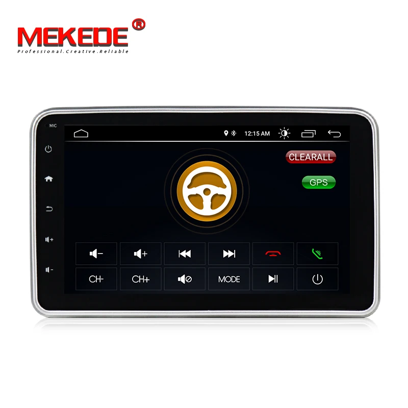 MEKEDE Single 1 DIN 8" Android 9.0 Universal Car Radio Stereo Quad Core Head Unit GPS Navigation Support Steering Wheel