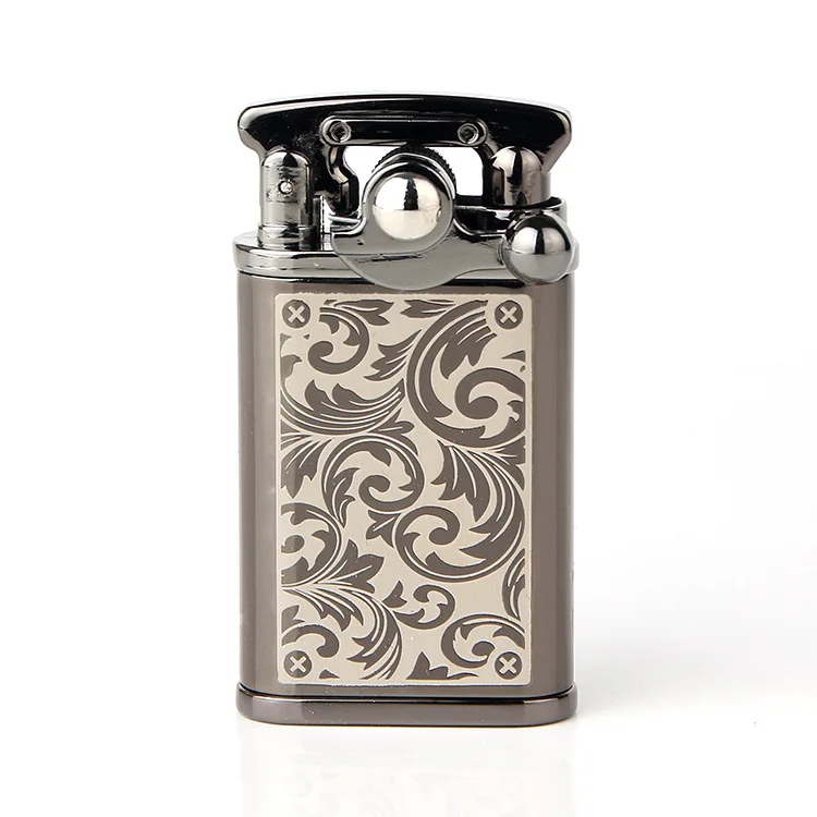 

ZORRO Petal Print Chief Gas Cigarette Lighter Cigarettes Kerosene Flint Petrol Vintage Gasoline Lighter Oil Petrol Refillable