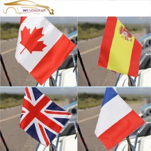 WISENGEAR Motorcycle Flag Pole Mount Adjustable Mounting Bracket UK Spain France Canada Flag For Harley Sportster XL 883 1200 /