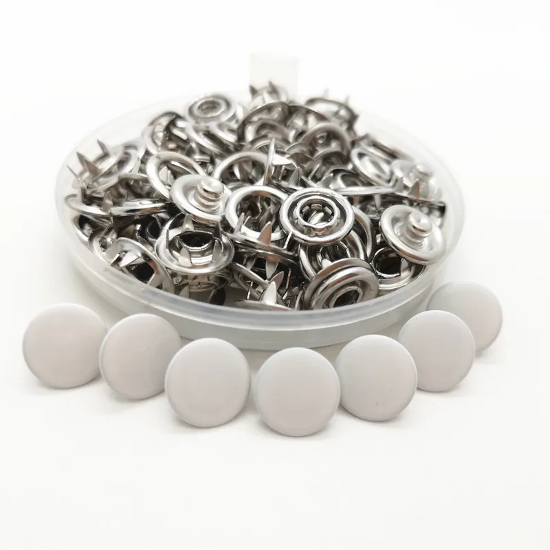 

50sets Paint Cap Snap-Buttons Claw-Fasteners Press Stud 11mm Prong Scrapbook Handmade Metal Copper Craft Sewing
