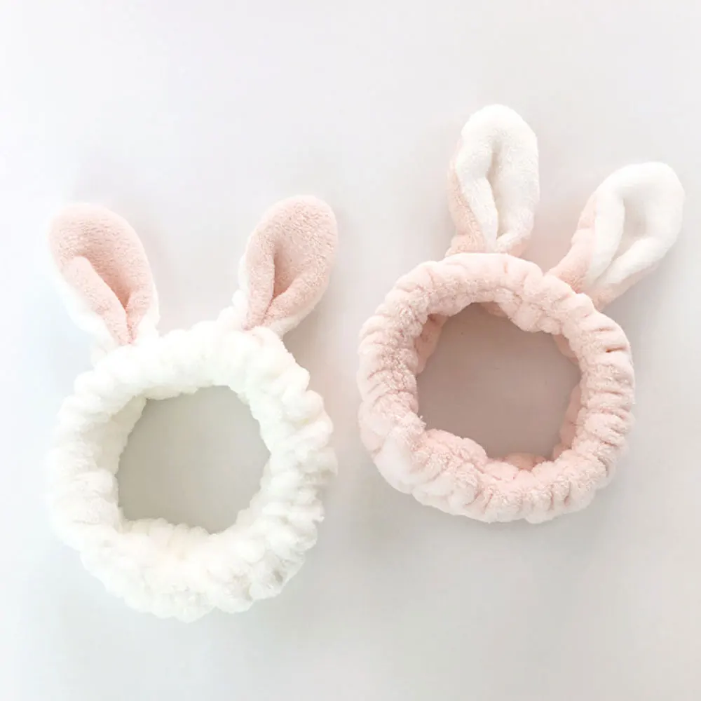 

Elastic Ears Bath Shower Headband For Women Makeup Face Washing Headbands Soft Headwrap Hairband Hair Accessories Fashion