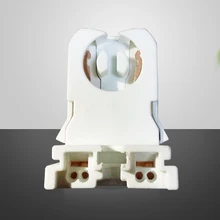 50 шт.-шунтируется T8 держатель лампы гнездо надгробие для led флуоресцентные трубки замены отложным воротником типа патрон Средний bipin разъем