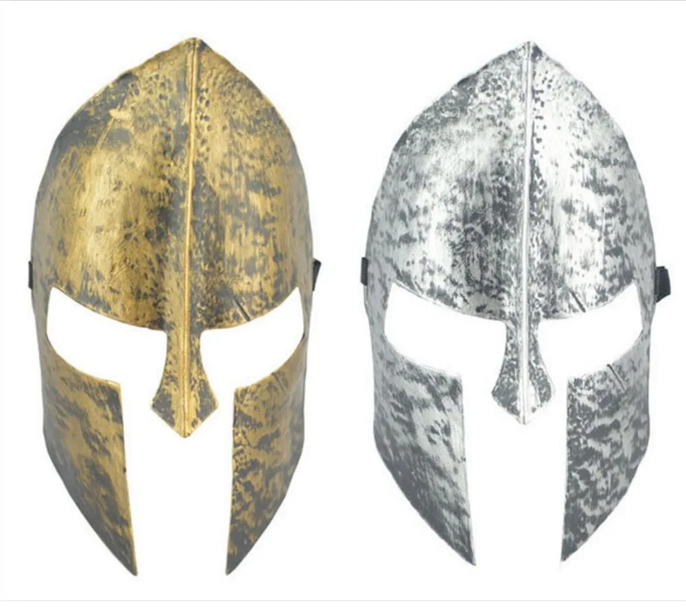 

Halloween Party Spartan theme Spartan Warrior Helmet Mask Decoration Adult Cosplay Masquerade Ball Sport Headband B2239