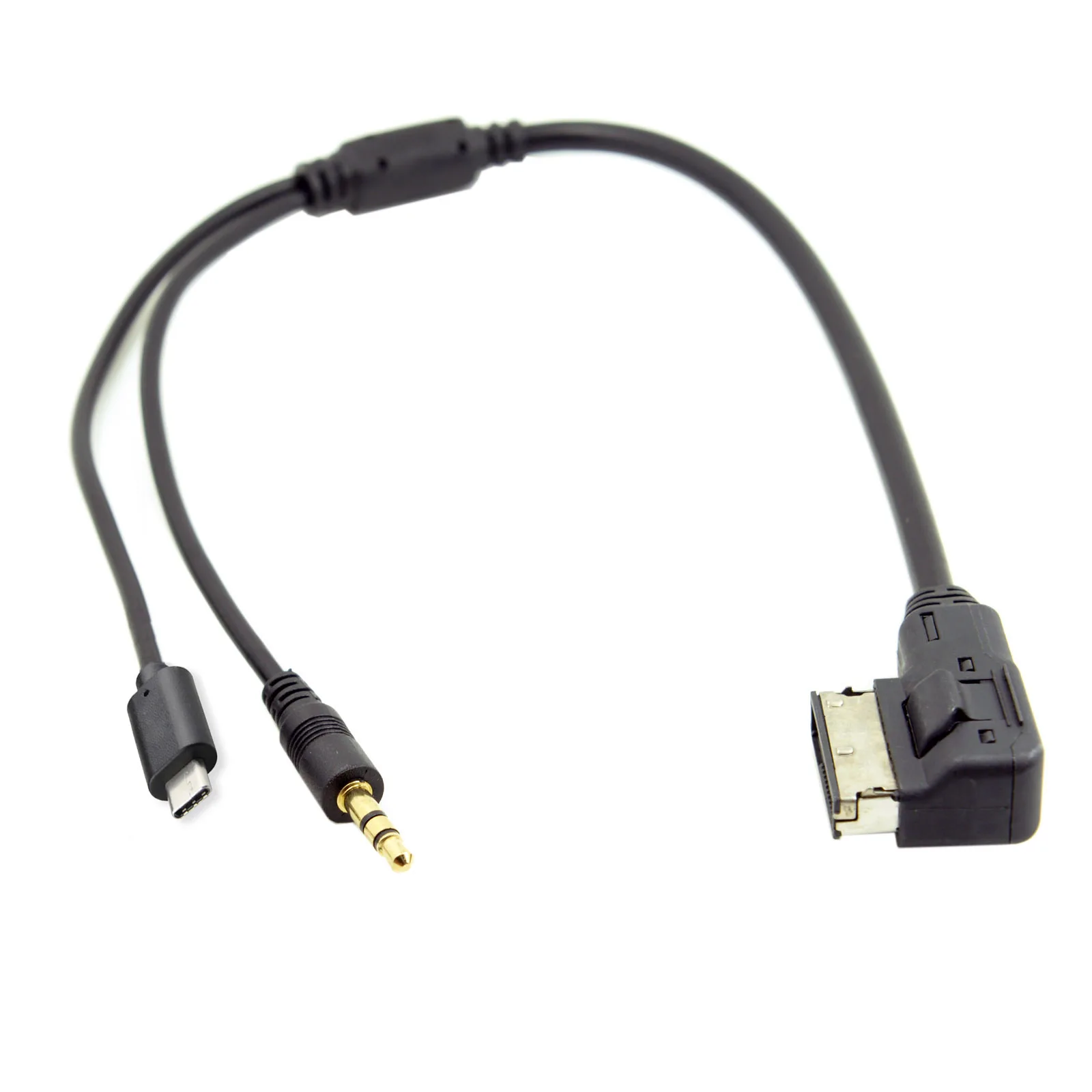 

Media In AMI MDI to Stereo 3.5mm Audio & USB-C Aux Adapter Cable For Car VW AUDI 2014 A4 A6 Q5 Q7