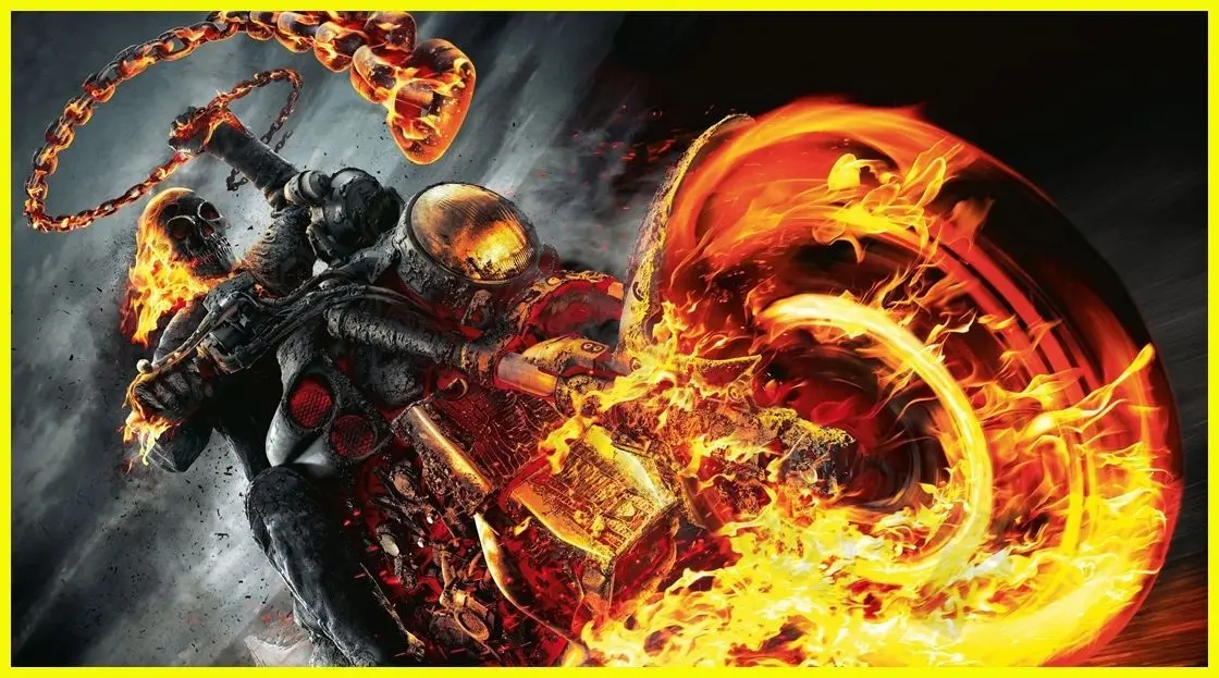 NICOLAS CAGE GHOST RIDER BIKE/футболка для мужчин детские топы футболка с рисунком Мужская