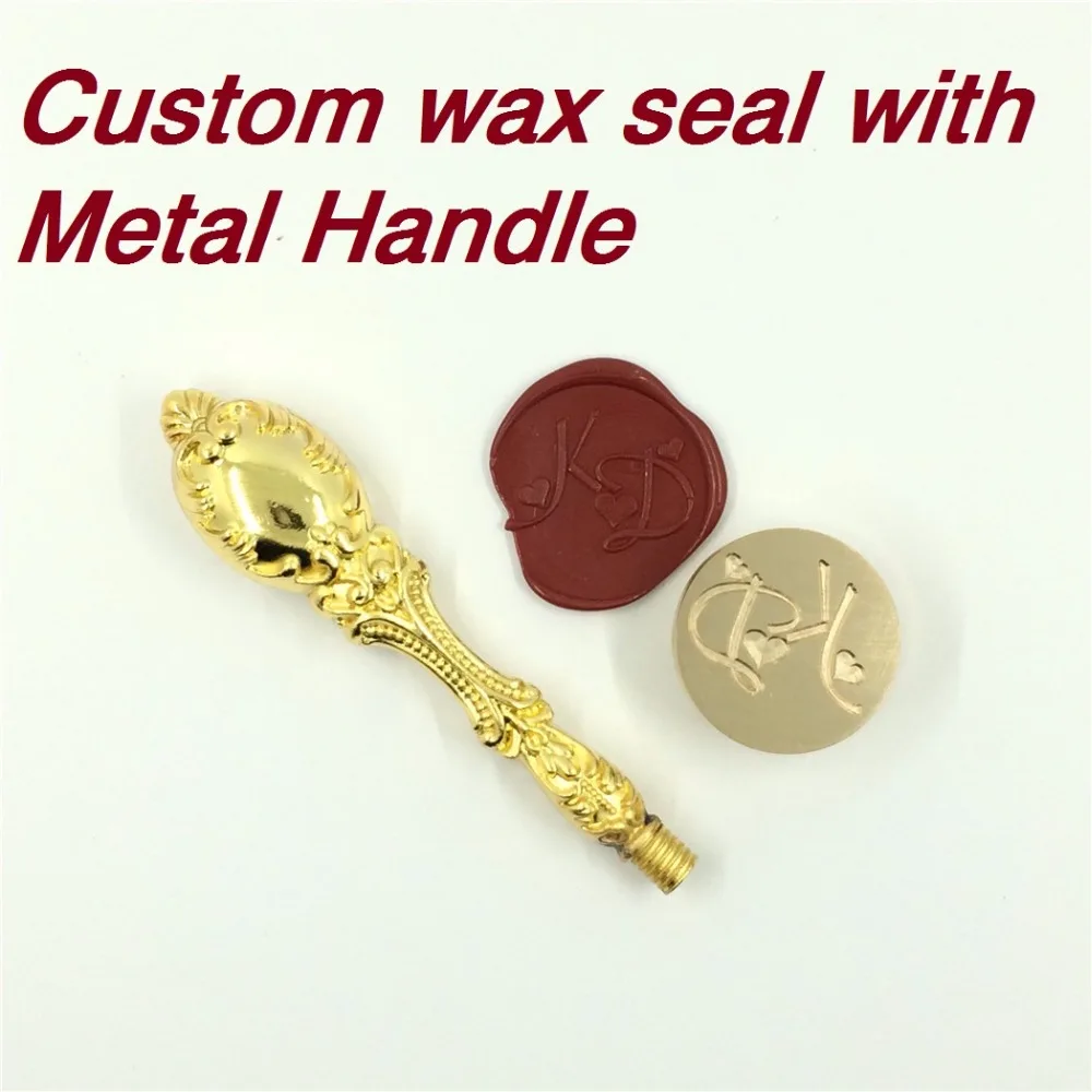 Customize Wax Stamp with Your Logo metal handle DIY Ancient Seal Retro Personalized custom design | Дом и сад