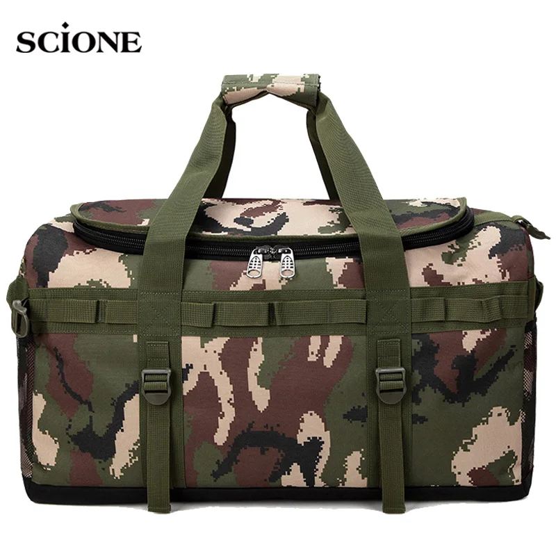 

Men Gym Bag Backpack Tactical Military Rucksack Molle Army Bags Women Large Capacity Travel Duffe Camping Mochila Sport XA774WA