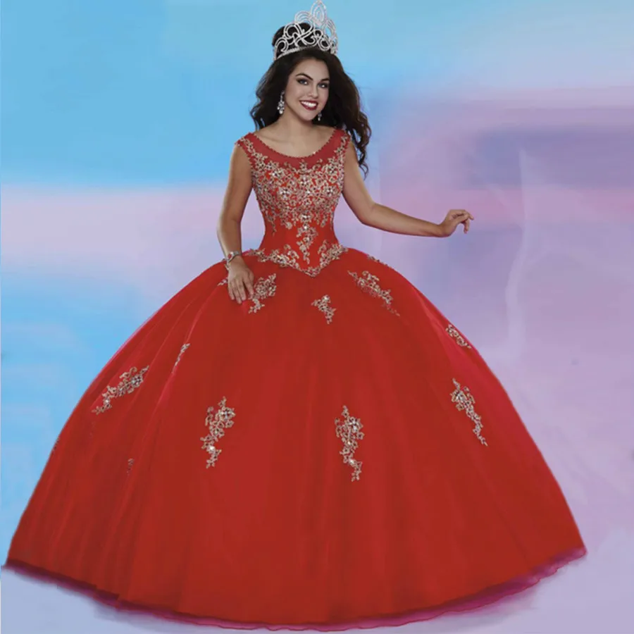 Vestidos De 15 Anos Debutante Ball Gowns Lace Puffy Party Dress 2016