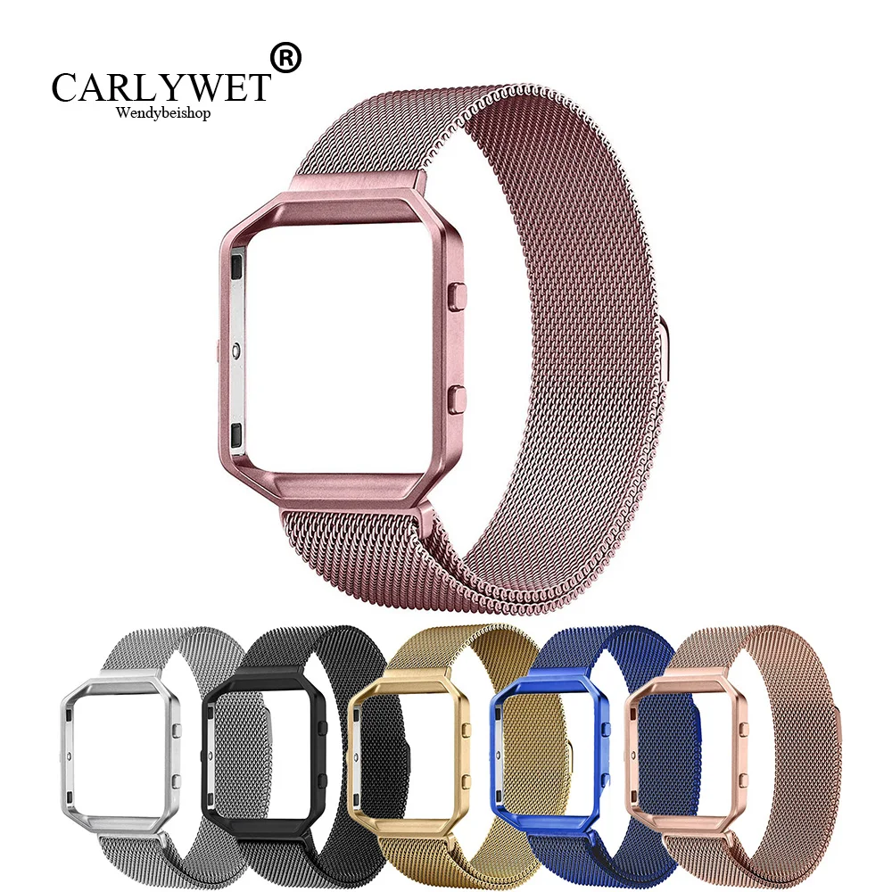 Ремешок для часов CARLYWET Milanese стальной браслет с магнитной застежкой и