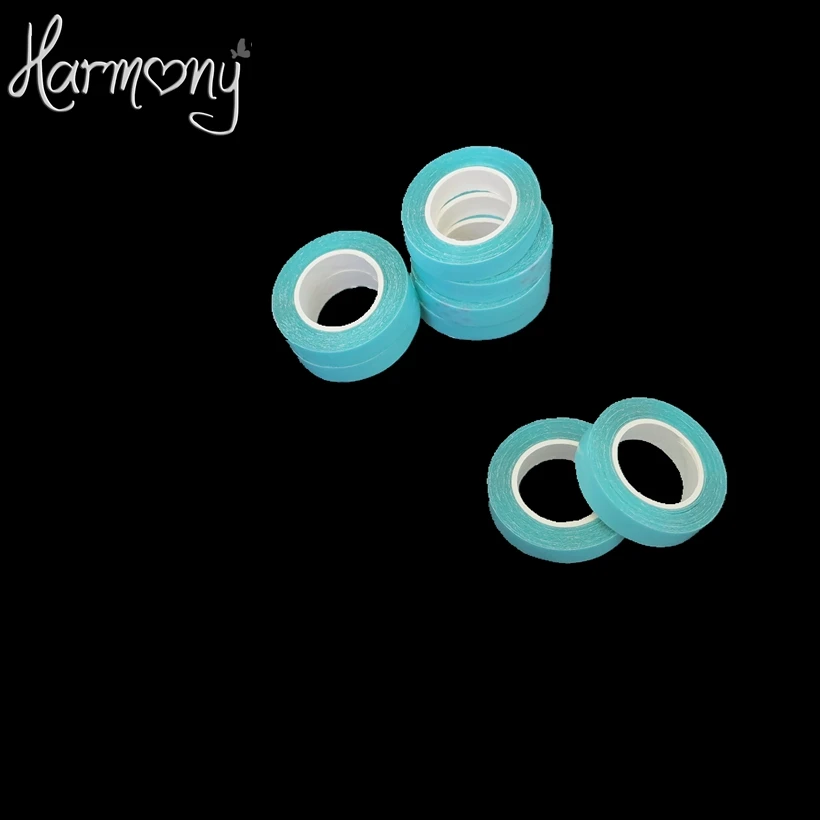 FREE SHIPPING 6rolls/lot blue color 1cm x 3 yard hair extension adhesive tape for tape hair, toupees, wigs/double sided tape