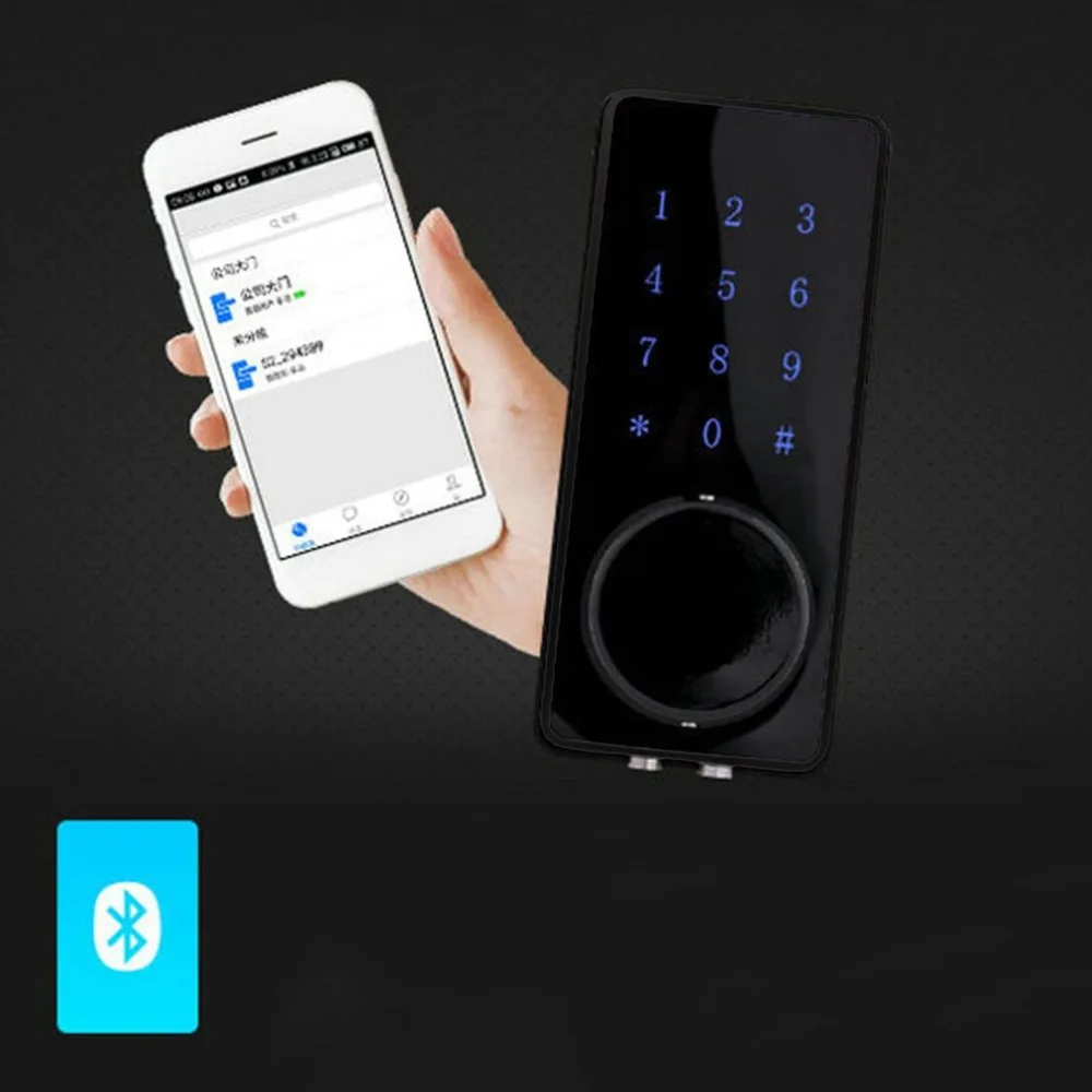 

Dropshipping OS8815BLE-HS/YS BT Electronic Keyless Back-lighted Keypad Door Lock Unlock With Bluetooth Code Key Digital Security