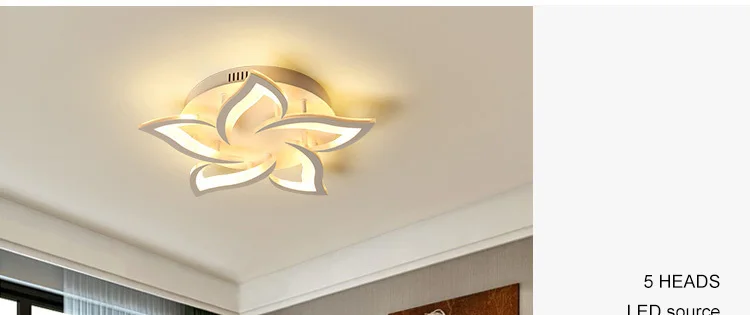 Монтируемый на поверхности современный светодиодный для помещений домашняя люстра кухонный светильник для столовой гостиной Декор лампы с дистанционным затемнением