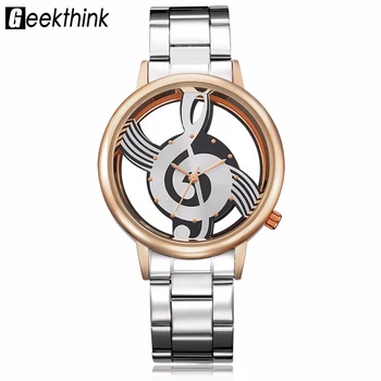 

GEEKTHINK Hollow Quartz Watch Women Luxury Brand Gold Ladies Casual Dress Stainless steel Wristwatch Clock Female Girls Gift