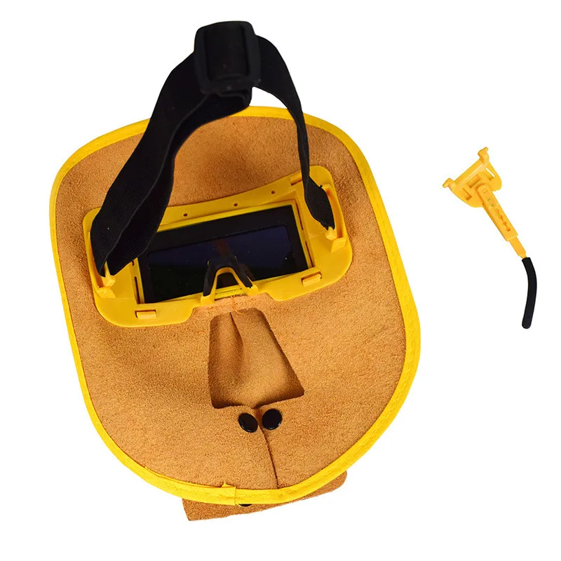 Сварочный шлем с автоматическим затемнением, солнечная Сварочная маска, колпачок сварщика из коровьей кожи, сварочные линзы, маска, шлем для защиты от сварки