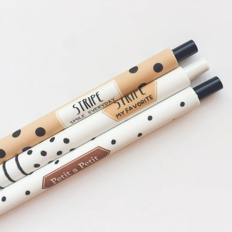

S09 3X Simple Dots Striped Automatic Mechanical Pencil Writing School Office Supply Kid Student Stationery