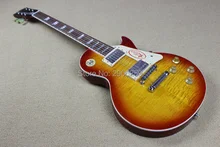 

Hot Sale LP standard electric guitar tiger striped maple cover cherry sunburst circle color 57 version free shipping