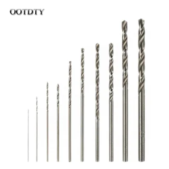 

10Pcs HSS High Speed White Steel Twist Drill Bit Set For Dremel Rotary Tool New
