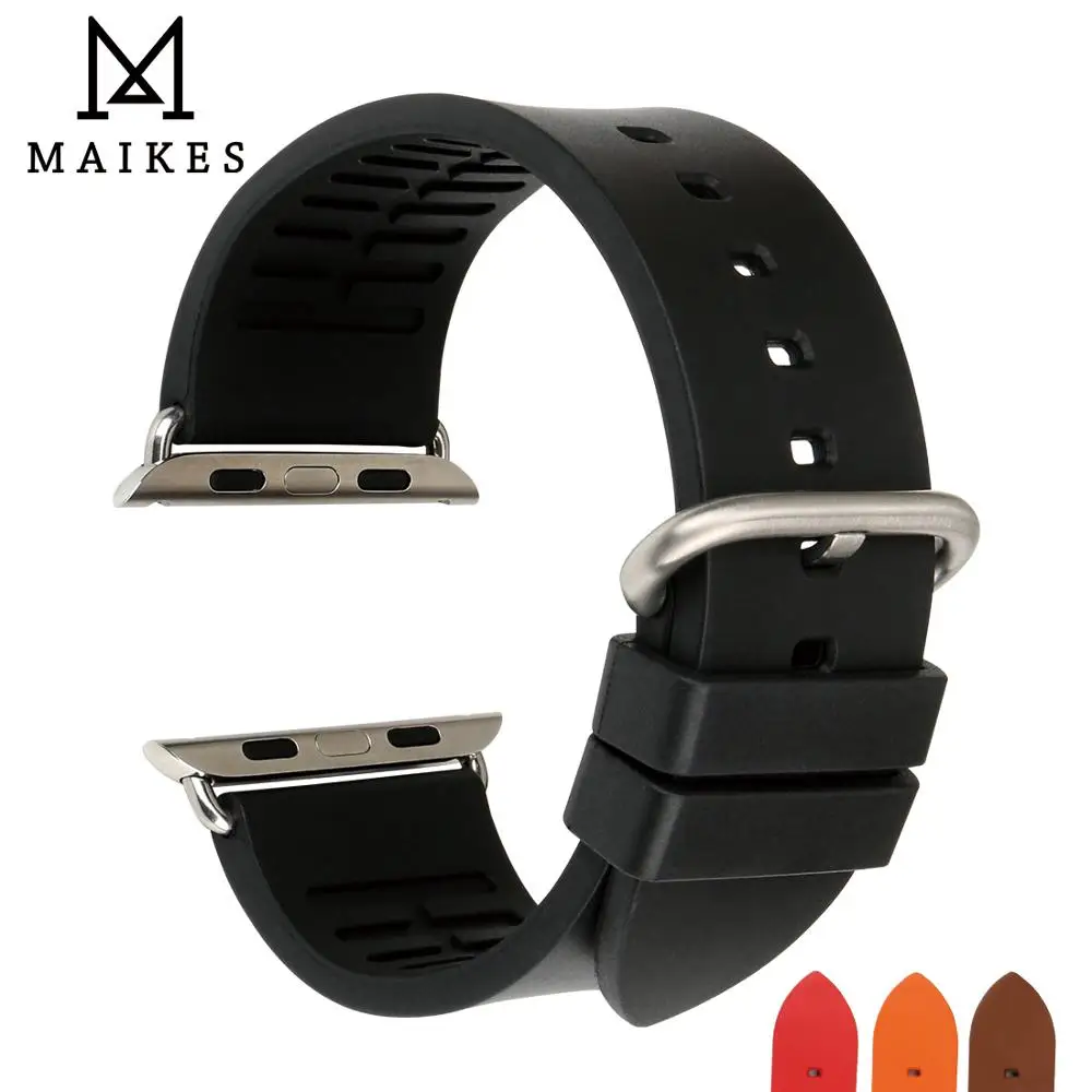 Ремешок резиновый для Apple Watch band 44 мм 40 42 38 Series 6 5 4 3 2 1|Ремешки часов| |