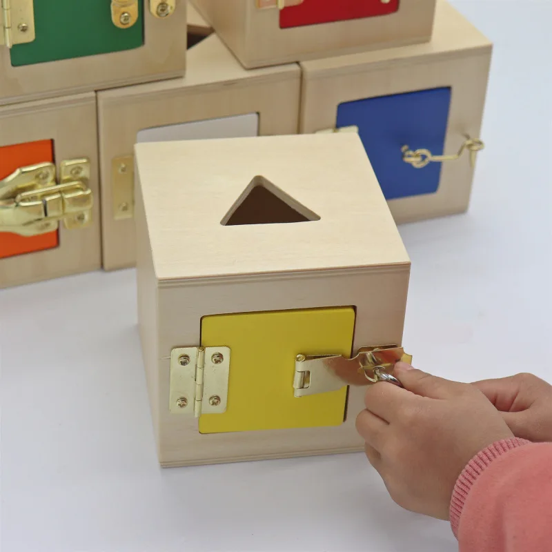  Montessori Sensory Teaching Baby Multifunctional Learning Unlock Box Children's Building Blocks Geo - 33030710004