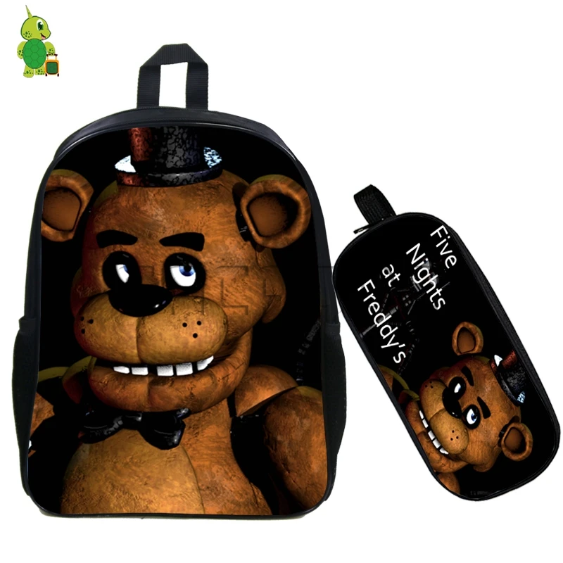 

Five Nights At Freddy's Backpack 2 Pcs/set Children School Bags for Girls Boy Freddy Bonnie Backpack Student Book Bags Kids Gift