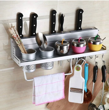 

Kitchen shelf rack wall shelf with 2 cups 40cm Storage Rack sauce bottle Spice Tool Holder for kitchen Seasoning Sooktops shelf