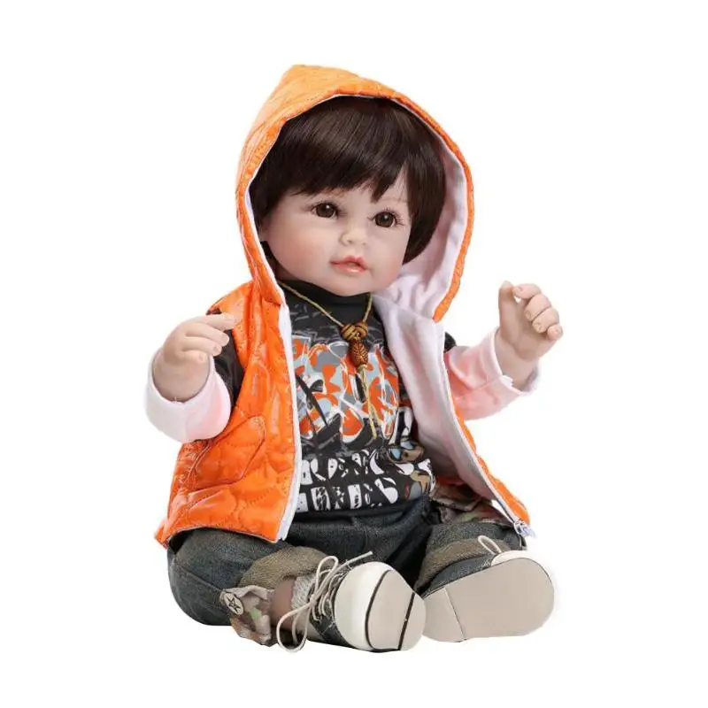 55 см Reborn Baby Doll, Детские Силиконовые Имитационные куклы, игрушки, мягкие реалистичные детские куклы Playmate для новорожденных девочек и мальчиков, подарки на день рождения - Цвет: 12