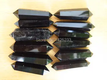 

TOP!!! 12 NATURAL OBSIDIAN POLISHED CRYSTAL DT WAND POINT Healing 370g