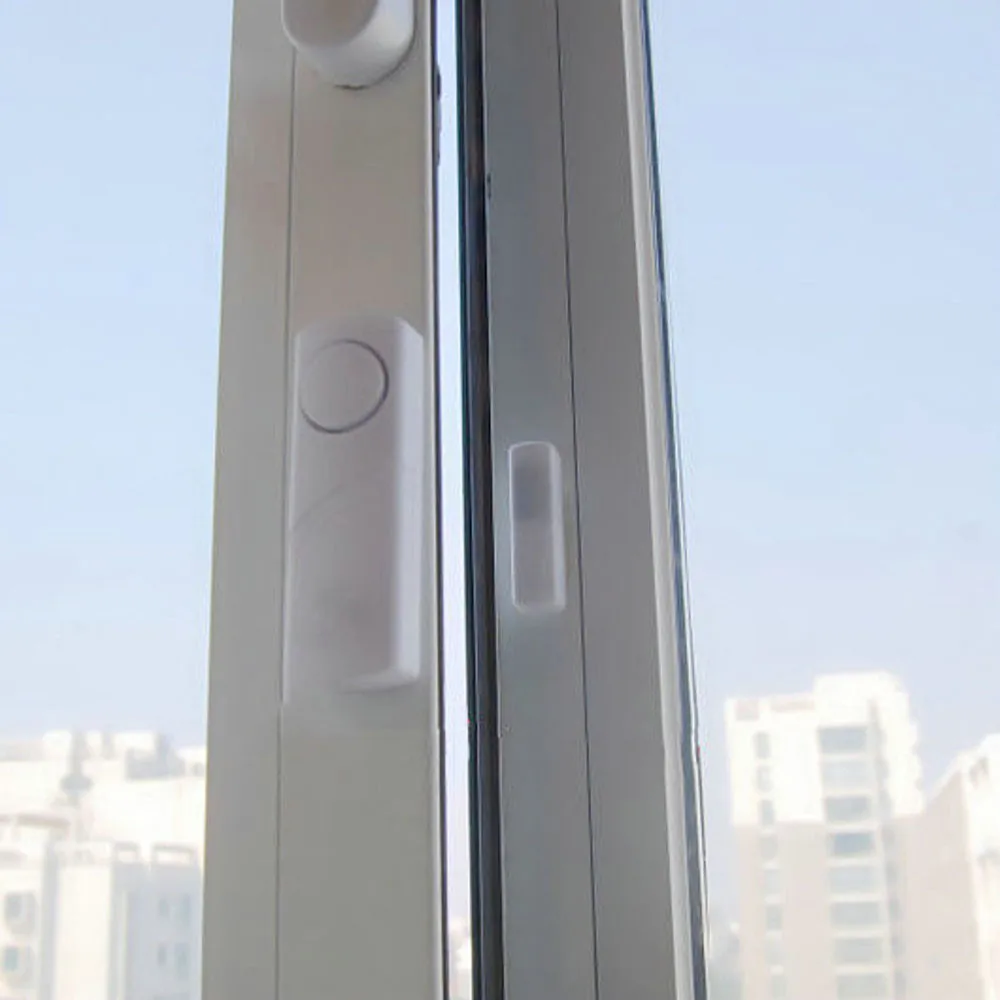 Беспроводной двери окна Охранная сигнализация с магнитный датчик, для двери входные Анти-кражи дом Беспроводной окна/внутренний и внешний створчатый распашный дверь безопасности вход#30