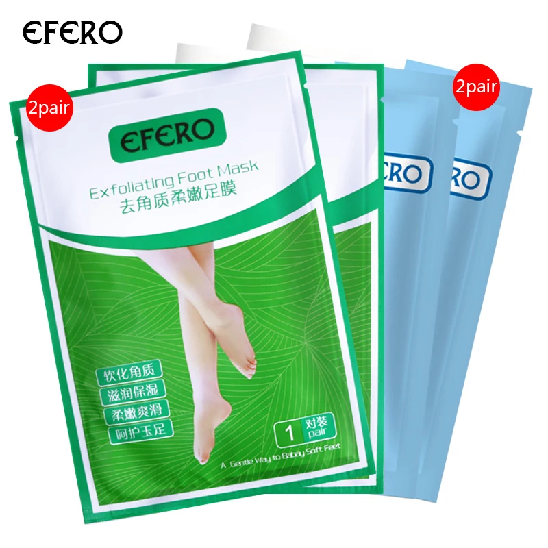 4 упаковки efero пилинг маска носки гигиенические удаления мертвой кожи увлажняющая отшелушивающая маска для ног средство для удаления кутикулы Маска для педикюра