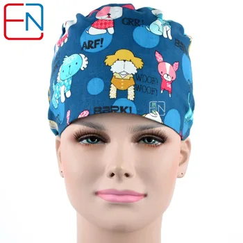 

Hennar long hair medical scrub hats with sweatband
