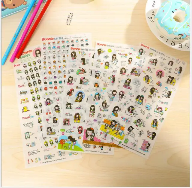 decorative office supplies acrylic gold 6sheetspack korea naughty cute girl stickersscrapbook diary deco stickers decorative items decorative office supplies acrylic gold 6sheetspack korea naughty cute girl stickersscrapbook diary deco stickers decorative items