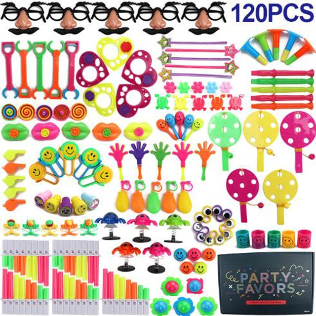 Party Favors for Kids Goodie Bags 120pc Supplies Small Bulk Toys Birthday