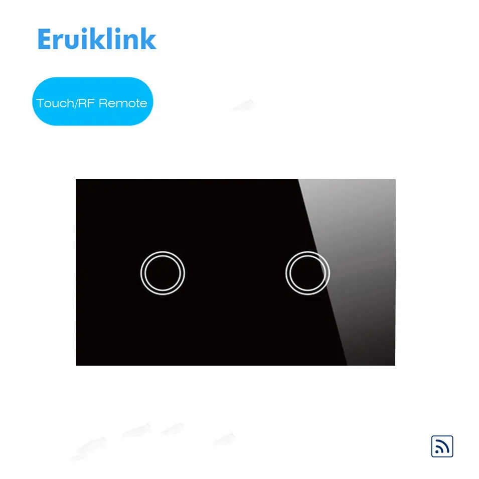 US Standard Eruiklink Remote Control Switch 1 2 3 Gang 1 Way, RF433 Smart Wall Switch,Wireless Remote Control Touch Light switch-2
