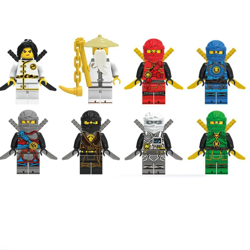 

HOT NINJA Heroes Compatible LegoINGOD Figures Lloyd With Weapons Figure Blocks Classic Sets Compatible LegoINGOD NinjagoING