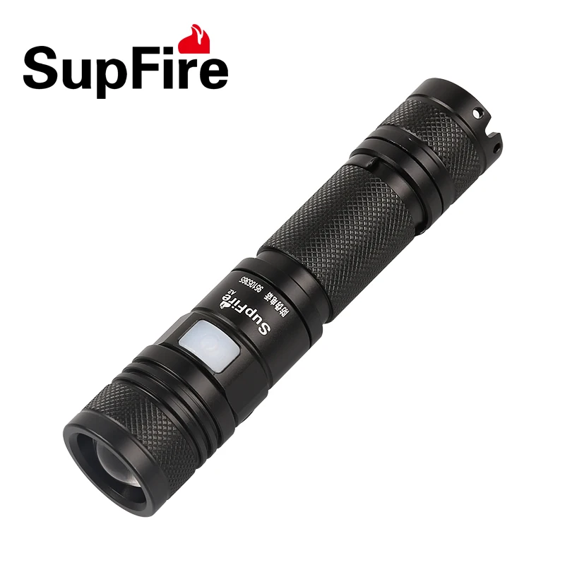 Supfire A2 светодиодный фонарик Cree XM-L2 T6 1200LM USB Перезаряжаемый 5 Режим направленный фонарик с 18650 батареей