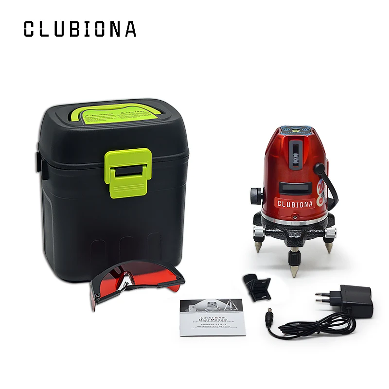 

EU standard plug 20 times brightness outdoor available 5 lines 6 points 360 degree rotary and Tilt Slash line laser level