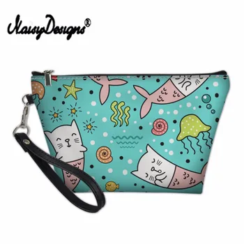 

Noisy Designs Cute Makeup Bags 3D Cartoon Cat Pattern Printed Teens Girls Cosmetic Cases Ladies Multicolor Travel Toiletry Bag