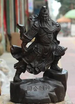

A copper Guan town door god ornaments barrier outside evil felicitous wish of making money