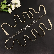 TOPQUEEN SH97 Свадебные ремни с жемчугом Выпускной пояс свадебный пояс-кушак для невесты Свадебные аксессуары тонкие ремни для ночного платья